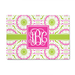 Pink & Green Suzani 4' x 6' Patio Rug (Personalized)