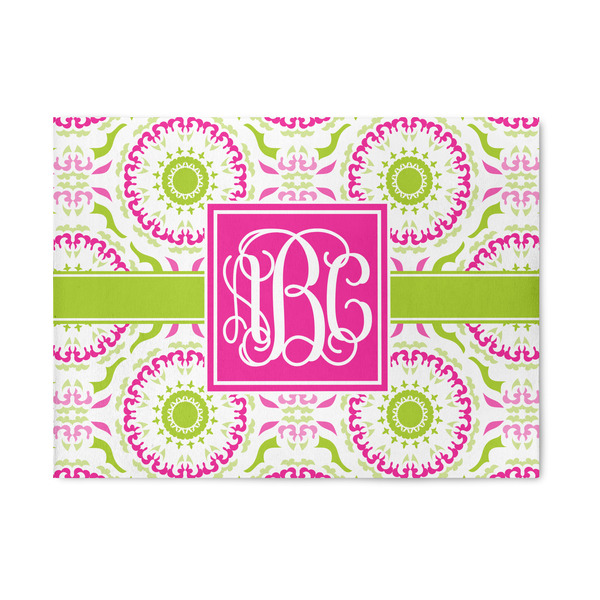 Custom Pink & Green Suzani Area Rug (Personalized)