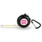 Pink & Green Suzani 6-Ft Pocket Tape Measure with Carabiner Hook - Front