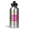 Pink & Green Suzani Water Bottles - 20 oz - Aluminum (Personalized)