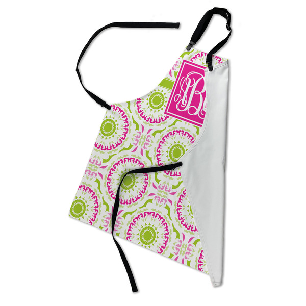 Pink & Green Suzani Apron - Folded