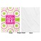 Pink & Green Suzani Baby Blanket (Single Sided - Printed Front, White Back)