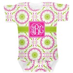 Pink & Green Suzani Baby Bodysuit (Personalized)