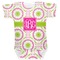 Pink & Green Suzani Baby Bodysuit 3-6