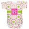 Pink & Green Suzani Baby Bodysuit (Personalized)
