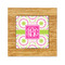 Pink & Green Suzani Bamboo Trivet with Ceramic Tile Insert (Personalized)
