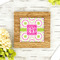 Pink & Green Suzani Bamboo Trivet with 6" Tile - LIFESTYLE