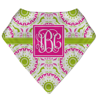 Pink & Green Suzani Bandana Bib (Personalized)