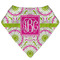 Pink & Green Suzani Bandana Bib (Personalized)