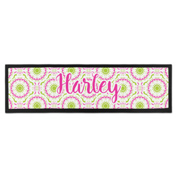 Pink & Green Suzani Bar Mat - Large (Personalized)