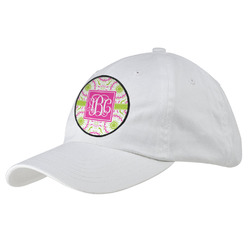 Pink & Green Suzani Baseball Cap - White (Personalized)