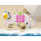 Pink & Green Suzani Beach Towel Lifestyle