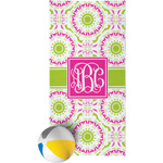 Pink & Green Suzani Beach Towel (Personalized)