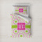 Pink & Green Suzani Duvet Cover Set - Twin (Personalized)