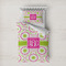 Pink & Green Suzani Bedding Set- Twin XL Lifestyle - Duvet