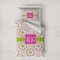 Pink & Green Suzani Duvet Cover Set - Twin XL (Personalized)