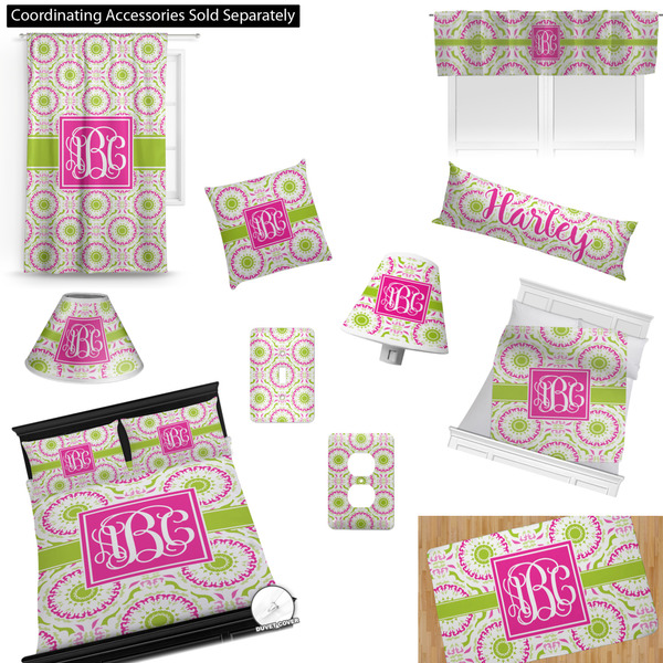 Pink & Green Suzani Bedroom Decor & Accessories2