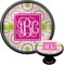 Pink & Green Suzani Black Custom Cabinet Knob (Front and Side)