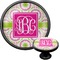 Pink & Green Suzani Cabinet Knob (Black) (Personalized)