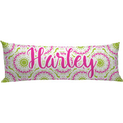 Pink & Green Suzani Body Pillow Case (Personalized)