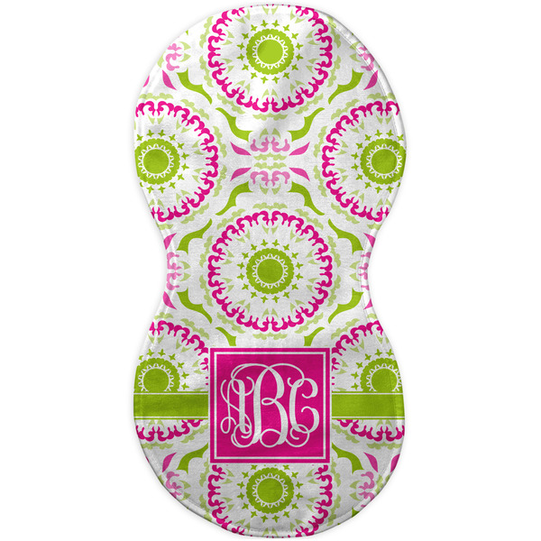 Pink & Green Suzani Burp Peanut Shaped Flat