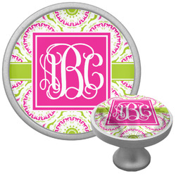 Pink & Green Suzani Cabinet Knob (Personalized)