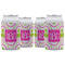 Pink & Green Suzani Can Cooler (12 oz) - Set of 4 w/ Monogram