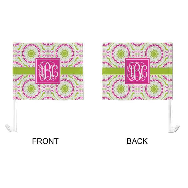 Pink & Green Suzani Car Flag - Large - APPROVAL