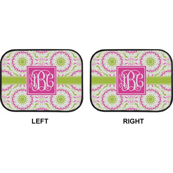 Pink & Green Suzani Car Floor Mats (Back Seat) (Approval)