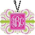 Pink & Green Suzani Rear View Mirror Charm (Personalized)