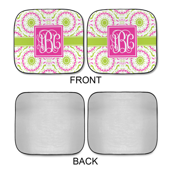Pink & Green Suzani Car Sun Shades - APPROVAL