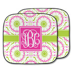 Pink & Green Suzani Car Sun Shade - Two Piece (Personalized)