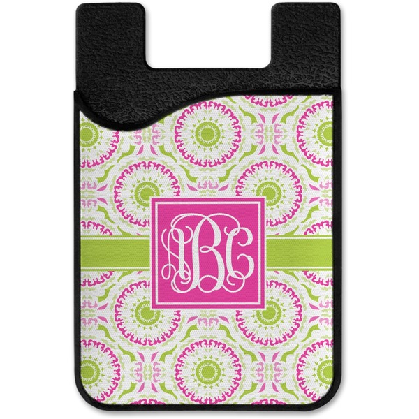 Pink & Green Suzani Cell Phone Credit Card Holder