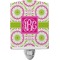 Pink & Green Suzani Ceramic Night Light (Personalized)