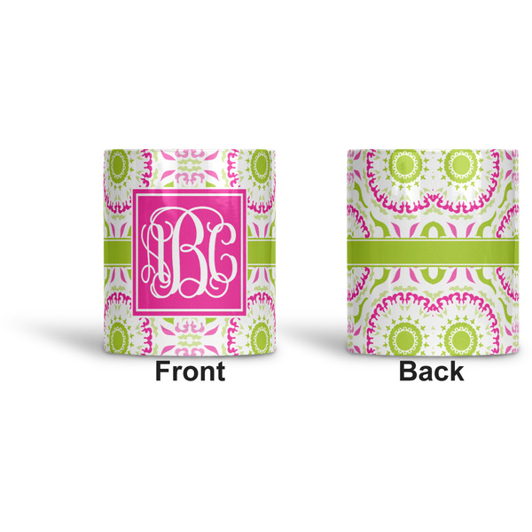 Pink & Green Suzani Ceramic Pen Holder - Apvl