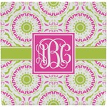 Pink & Green Suzani Ceramic Tile Hot Pad (Personalized)