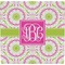 Pink & Green Suzani Ceramic Tile Hot Pad (Personalized)