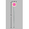 Pink & Green Suzani Clear Plastic 7" Stir Stick - Round - Dimensions