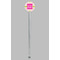 Pink & Green Suzani Clear Plastic 7" Stir Stick - Round - Single Stick