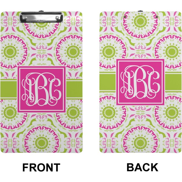 Pink & Green Suzani Clipboard (Legal) (Front + Back)