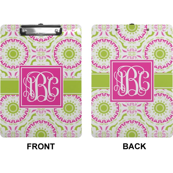 Pink & Green Suzani Clipboard (Letter) (Front + Back)