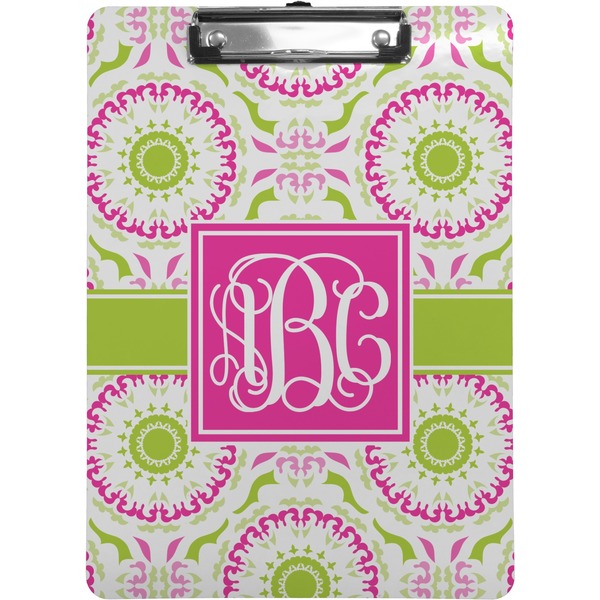 Custom Pink & Green Suzani Clipboard (Personalized)