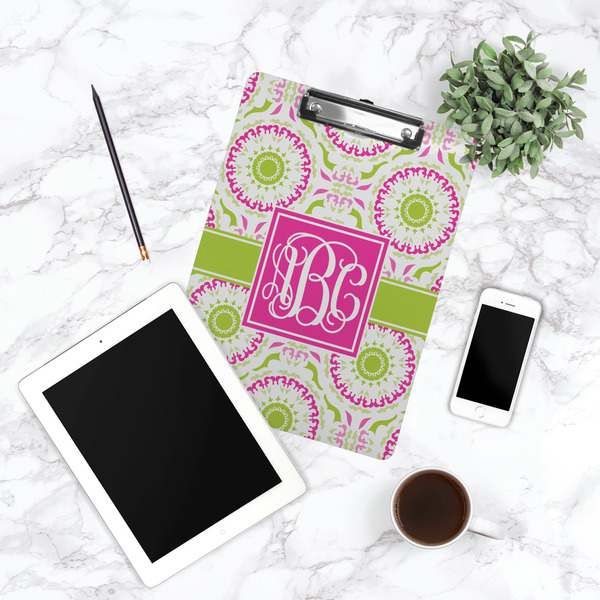 Pink & Green Suzani Clipboard - Lifestyle Photo