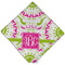 Pink & Green Suzani Cloth Napkins - Personalized Dinner (Folded Four Corners)