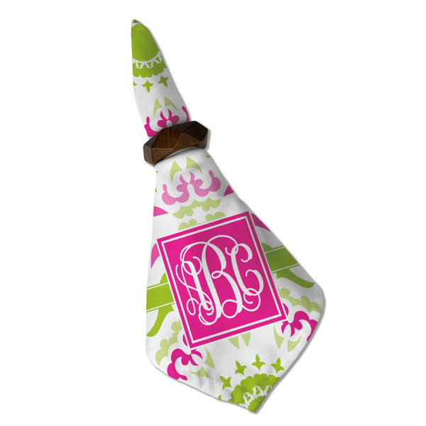 Pink & Green Suzani Cloth Napkins - Personalized Dinner (Folded in Ring) (MAIN)