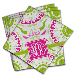 Pink & Green Suzani Cloth Napkins (Set of 4) (Personalized)