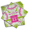 Pink & Green Suzani Cloth Napkins - Personalized Dinner (PARENT MAIN Set of 4)