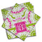 Pink & Green Suzani Cloth Napkins (Set of 4) (Personalized)