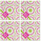 Pink & Green Suzani Cloth Napkins - Personalized Lunch (APPROVAL) Set of 4