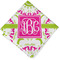 Pink & Green Suzani Cloth Napkins - Personalized Lunch (Folded Four Corners)